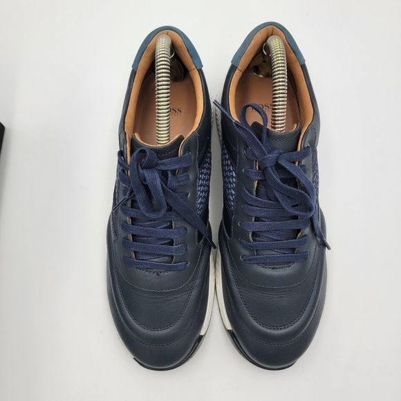Hugo Boss Men’s Titanium Runn HBMX EU 41 size 8 Sneakers Navy Blue Shoes - Picture 4 of 12